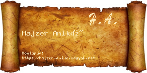 Hajzer Anikó névjegykártya